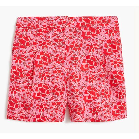 J. CREW NWT Printed elastic-back linen-blend pleated shorts // 6 - Picture 1 of 9